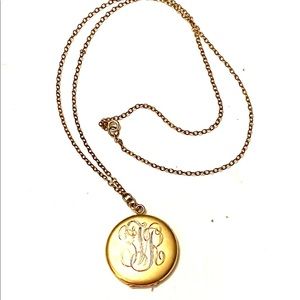 Victorian Locket Monogram Gold Antique